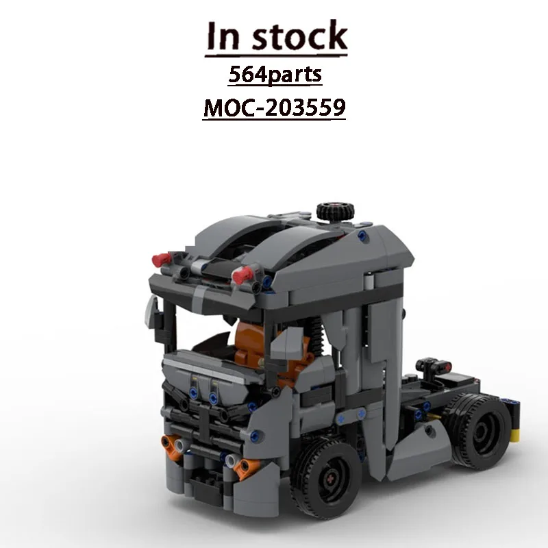 

MOC-203559 Новая классическая модель полуприцепа с плоским кузовом, конструктор из 564 деталей, подарок для мальчиков на день рождения или Рождество