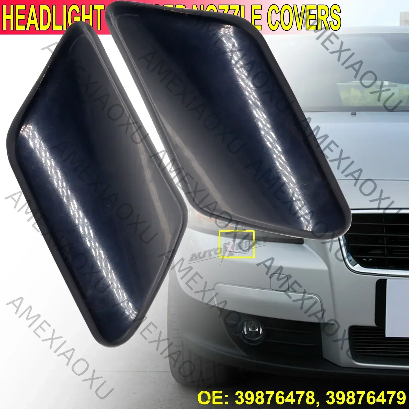 

WANWUXIN Unprimed Headlight Washer Nozzle Jet Headlamp Cover Front Bumper Cap RH LH Unpainted For Volvo C30 2008-2013 39876478 3