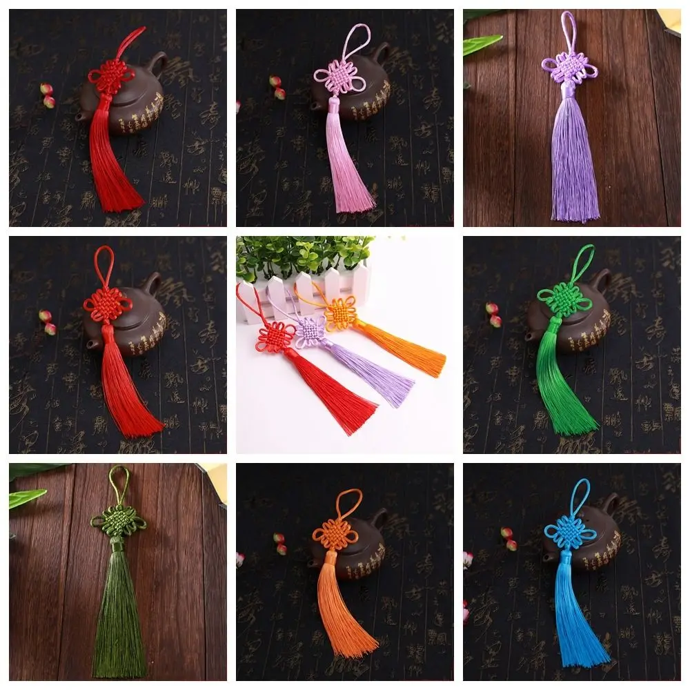 Small Size Chinese Knot Tassel Chinese Style DIY Handmade Chinese Knot Pendant Traditional Polyester Gift Box Pendant