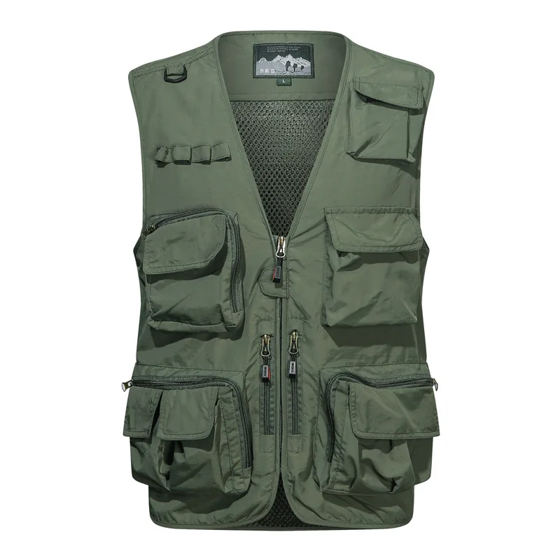 Cross Border Four Seasons Vest Men's Outdoor Leisure Multi Pocket Fishing Photography Tank Top Advertising Large Size