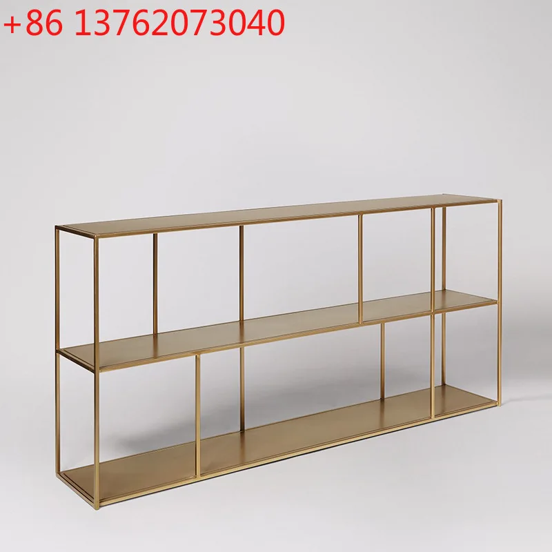Modern simple wrought iron rack living room entrance rectangular table