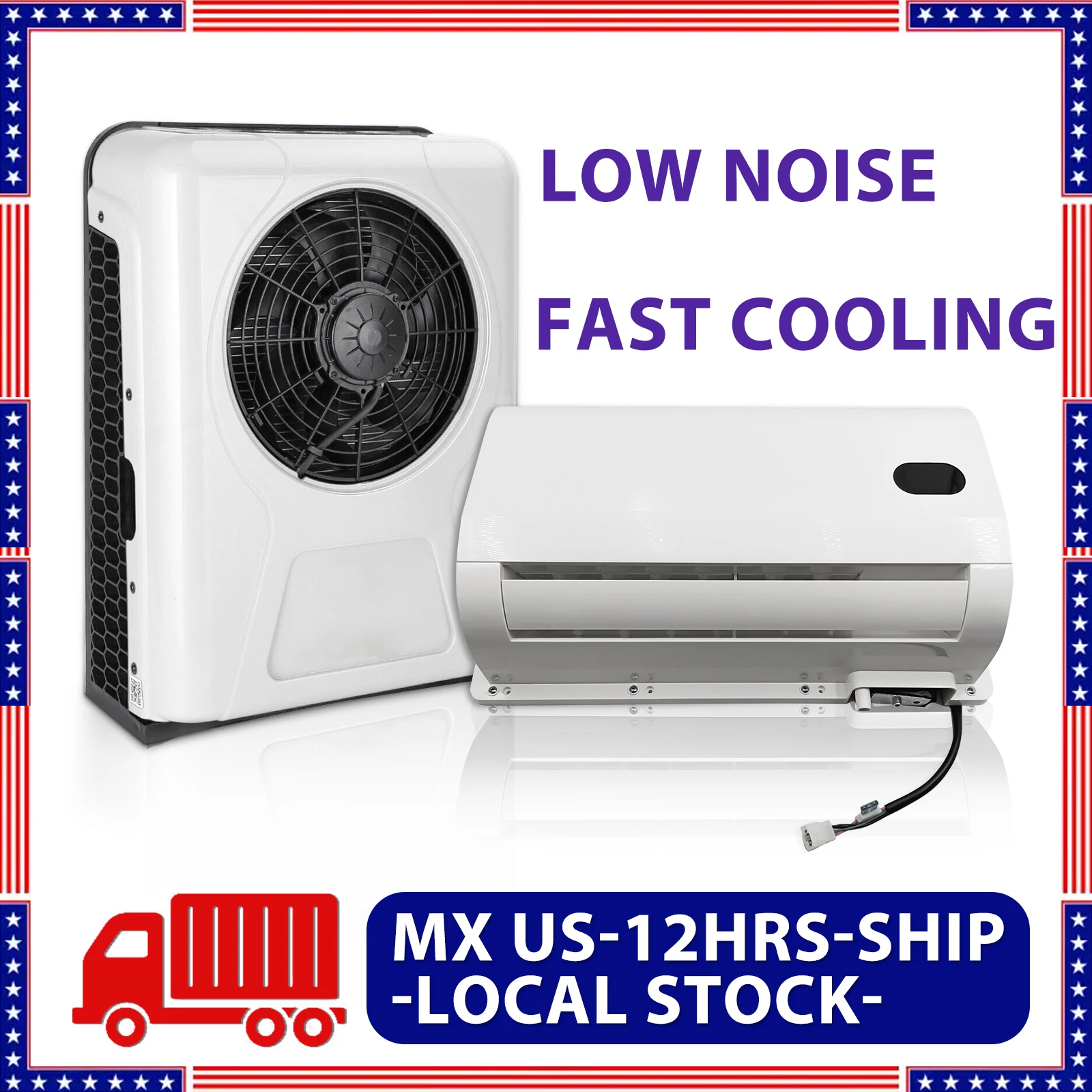 

Treeligo 12V 2025 10500BTU Cooling Truck Electric Parking Air Conditioner Fit For Bus RV Caravan Camper Van Refrigeration Split