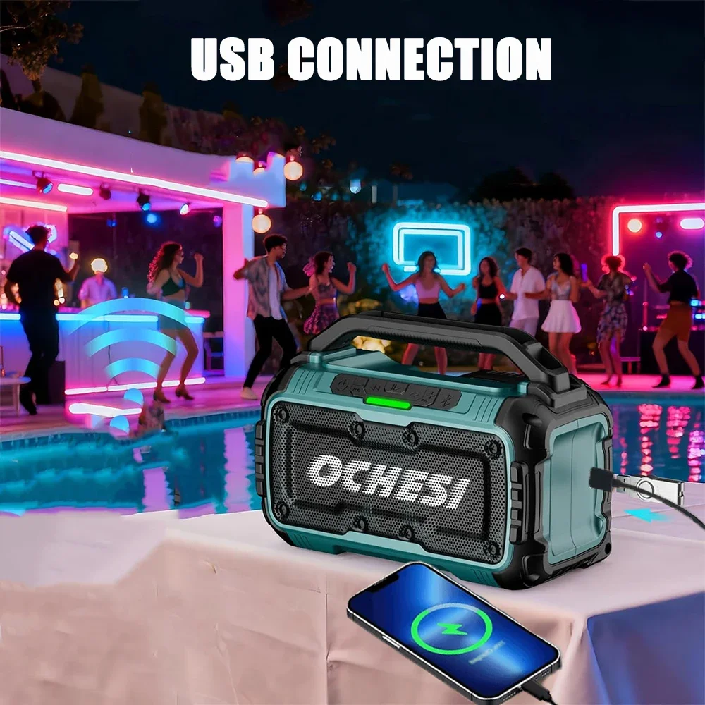 Makita 3D Outdoor Channel Subwoofer Cordless Bluetooth Portable Surround Speakers Dual Loudspeaker For DeWalt /Milwaukee view 5