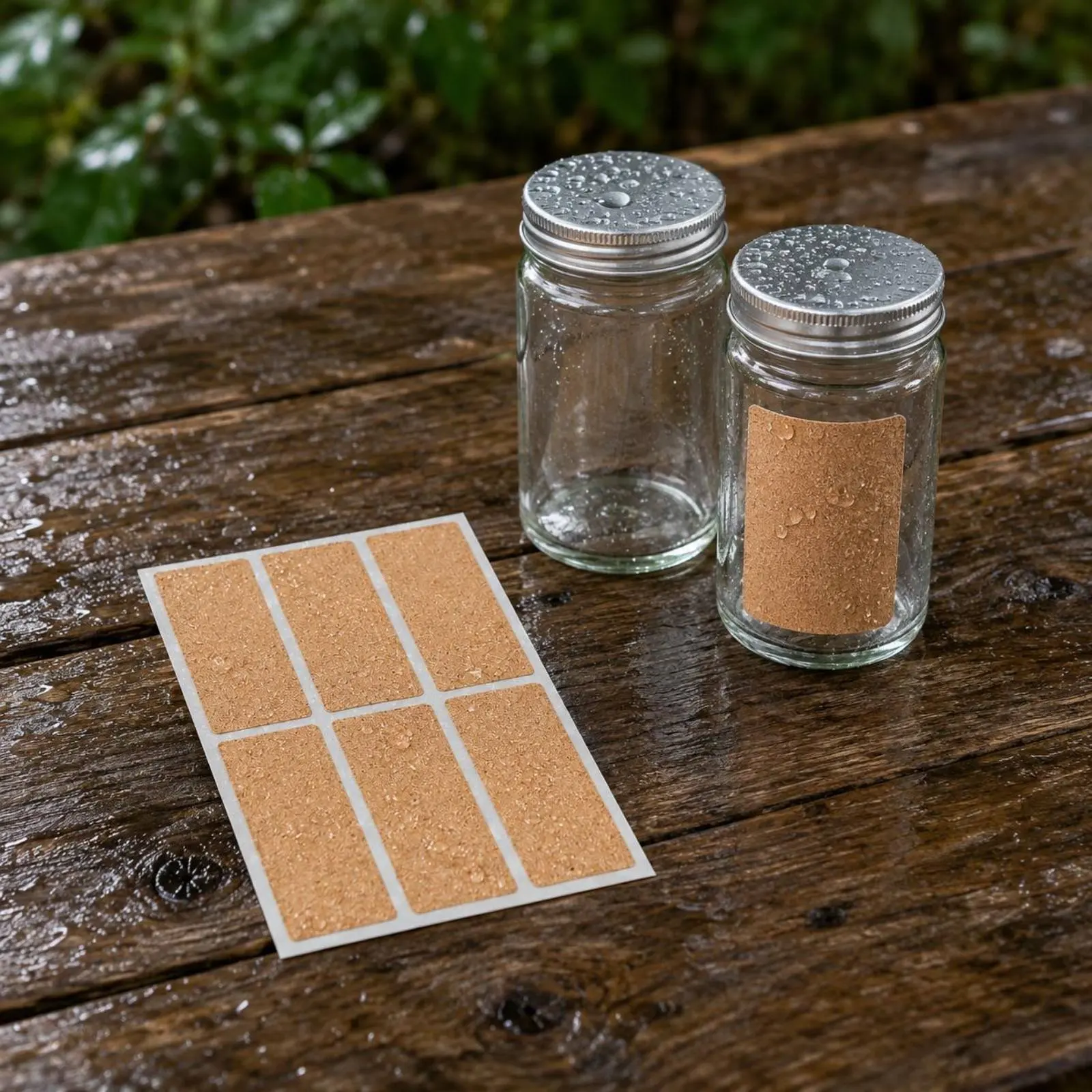 

Cork Label Stickers Waterproof Cork Label Sticker Blank Writable Stickers Removable Home Organization Easy to Write On