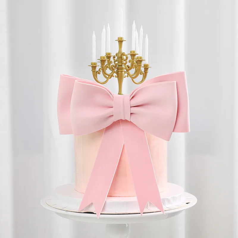 1Pcs Big Foam Bow Cake Topper Girl\'s Happy Birthday Wedding Cake Decoration Prince Baby Shower Valentine\'s Day Party Supplies