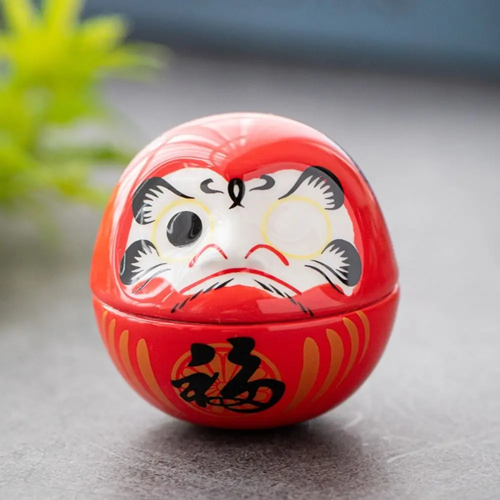 

Sturdy Ceramic Daruma Doll Cartoon Miniature Tumbler Lucky Cat Decoration Lucky Cat Daruma Crafts Restaurant