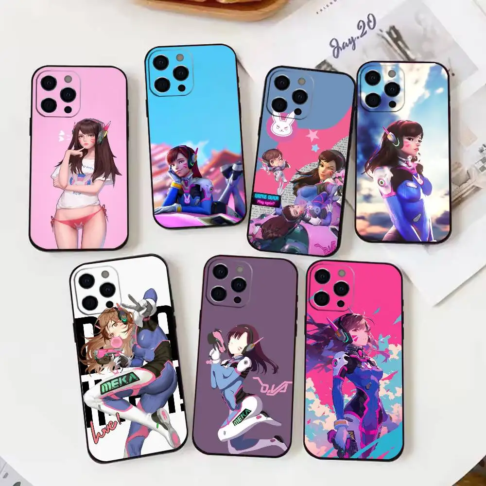 

Cute Cartoon Fat Tiger Phone Case For iPhone16,15,14,13,12,11Pro Max,Soft Silicone Black Cover1G