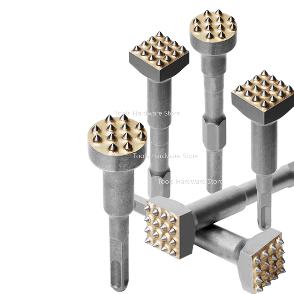 10PCS Concrete Electric Pick Chisel Head Alloy Electric Hammer Impact Drill Hexagonal, Square Handle Optional