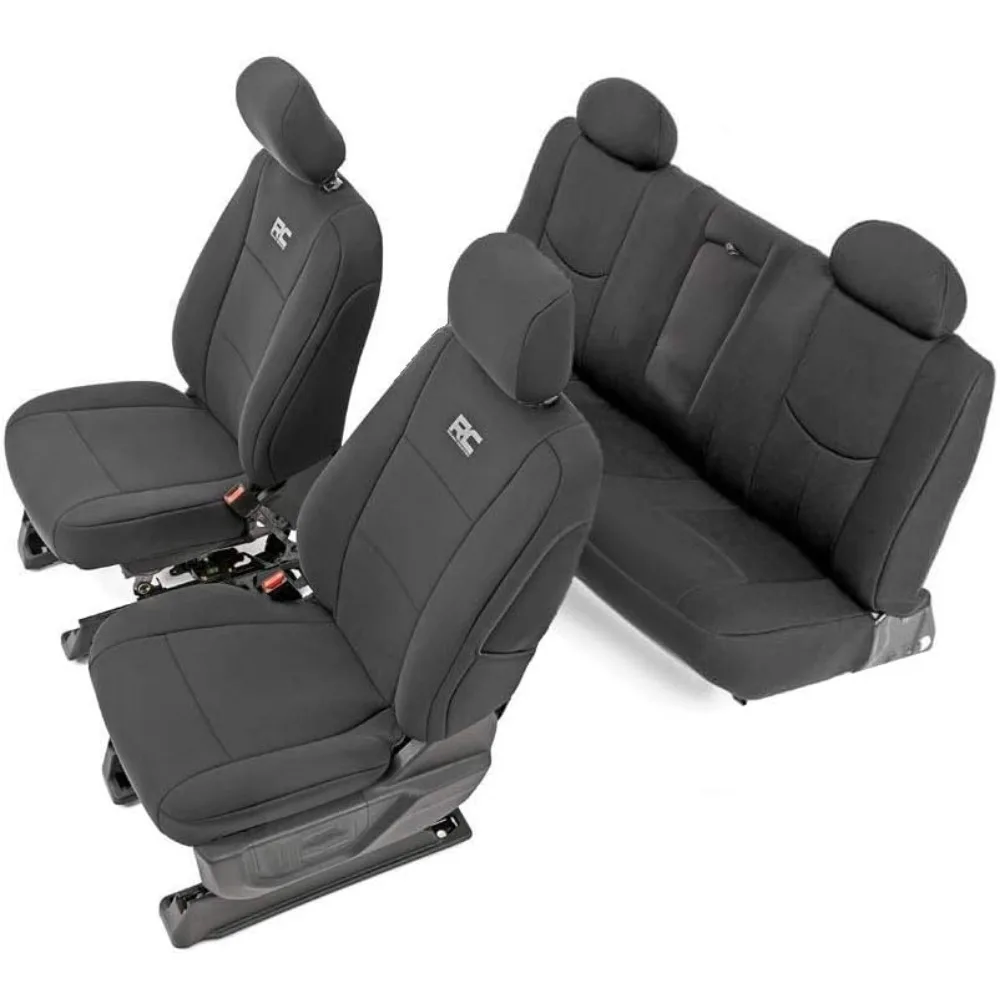 

Неопреновые чехлы на сиденья для моделей Chevrolet Silverado и GMC Sierra 1500 2014-2018: водонепроницаемые, устойчивые к ультрафиолетовому излучению и пенопластовые.
