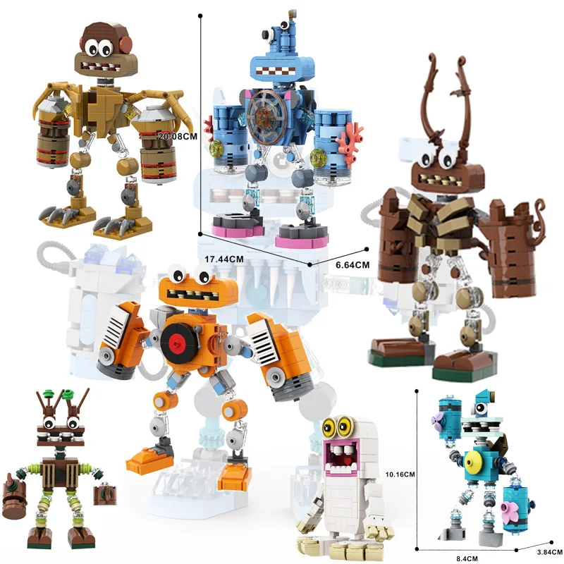 

Игровая серия Water MonsteChoir, модель, строительные блоки, мультяшные мальчики, собранный музыкальный робот, декоративные кирпичи MOC, игрушки, праздничные подарки