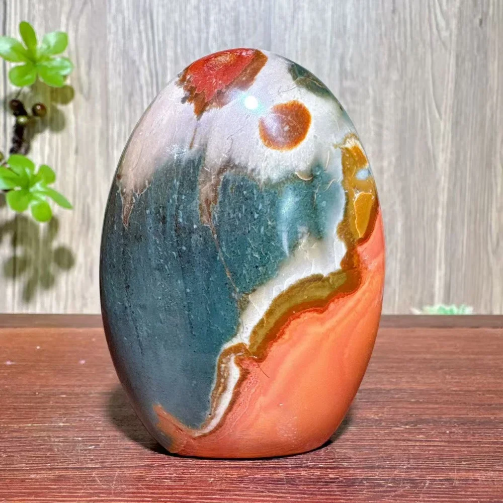 1PC Natural Colourful Polychrome Jasper Free Form Stone Ornaments Healing Crystal Reiki Energy Home Scene Decoration Lucky Gifts
