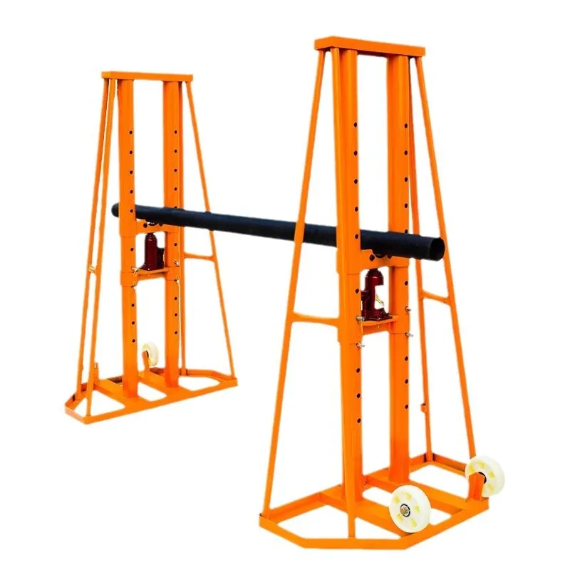 Heavy Load Jack Hydraulic Stringing Equipment Grounding Adjustable Jack Stands Cable Drum Stand Drum Stand Rewind Cable