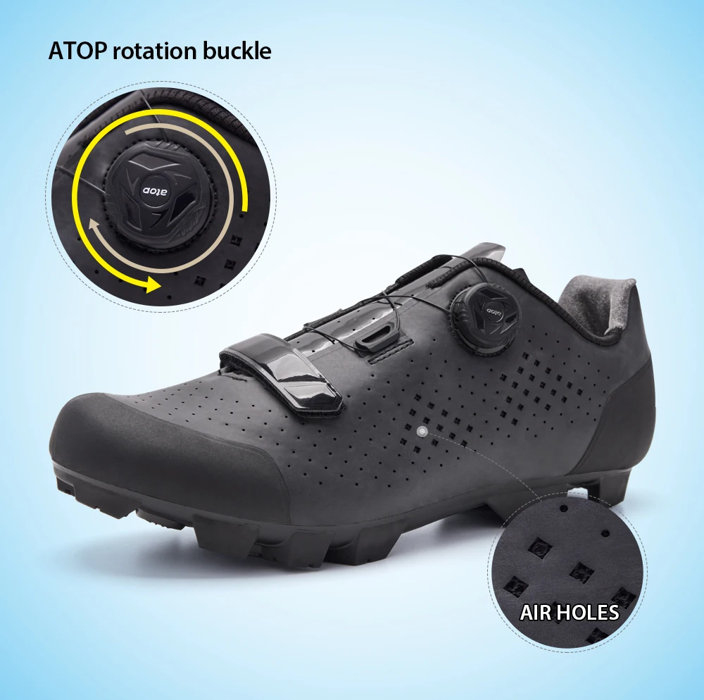 Santic Radfahren MTB Schuhe Männer Professionelle Mountainbike Schloss MTB Radfahren Schuhe Zubehör Atmungsaktive Self-Locking Schuhe – Detail 3