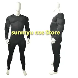 Black Big Muscle Bodysuit With bigger muscle and a big belly Cosplay Costume color can be changed