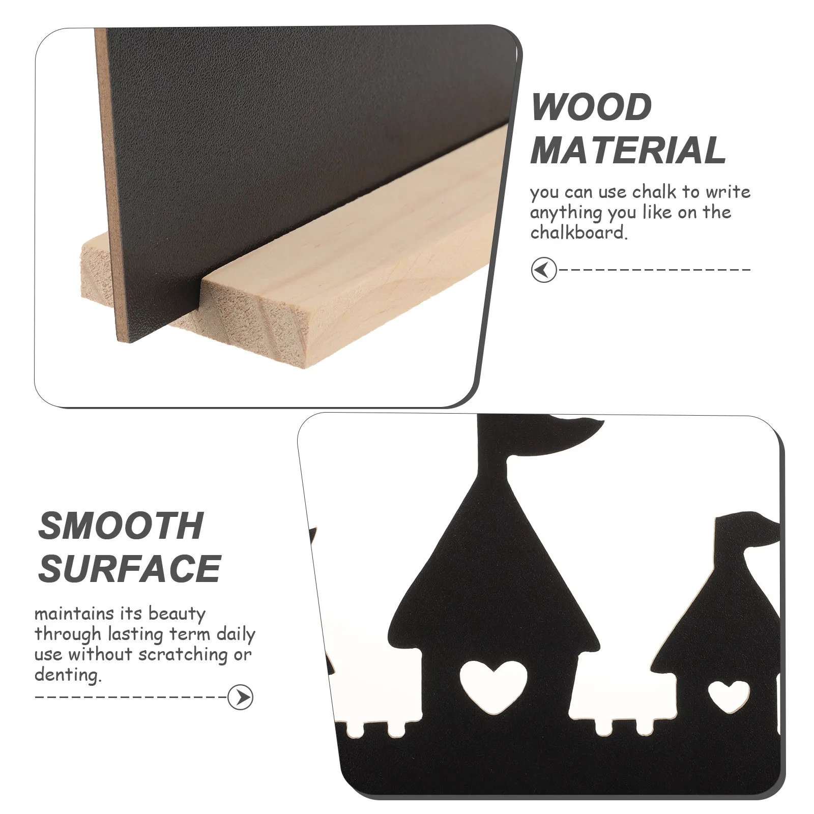 

Wooden Small Chalkboard Sturdy Tabletop Blackboard Sign for Home Office Party Wedding Mini Chalkboard with Stand