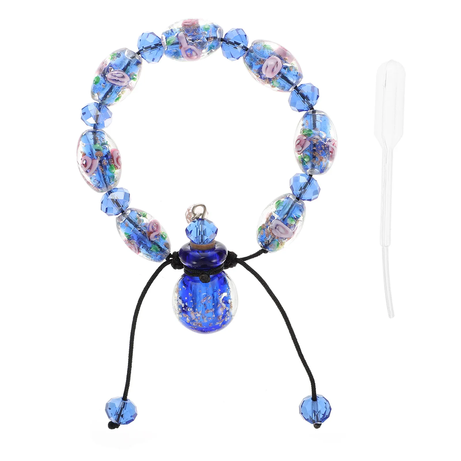 Aromatherapy Bracelet Mini Essential Oil Bottle Crystal Glass Adjustable Fashion Wrist Charm Jewelry Gift Aromatherapy Bracelet