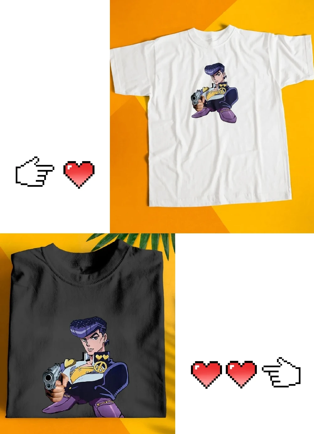 Cotton T-Shirt for Steel Ball Run Giorno Giovanna Joseph Joestar Anime Printing Summer Children Sleeve Top Children's Clothing