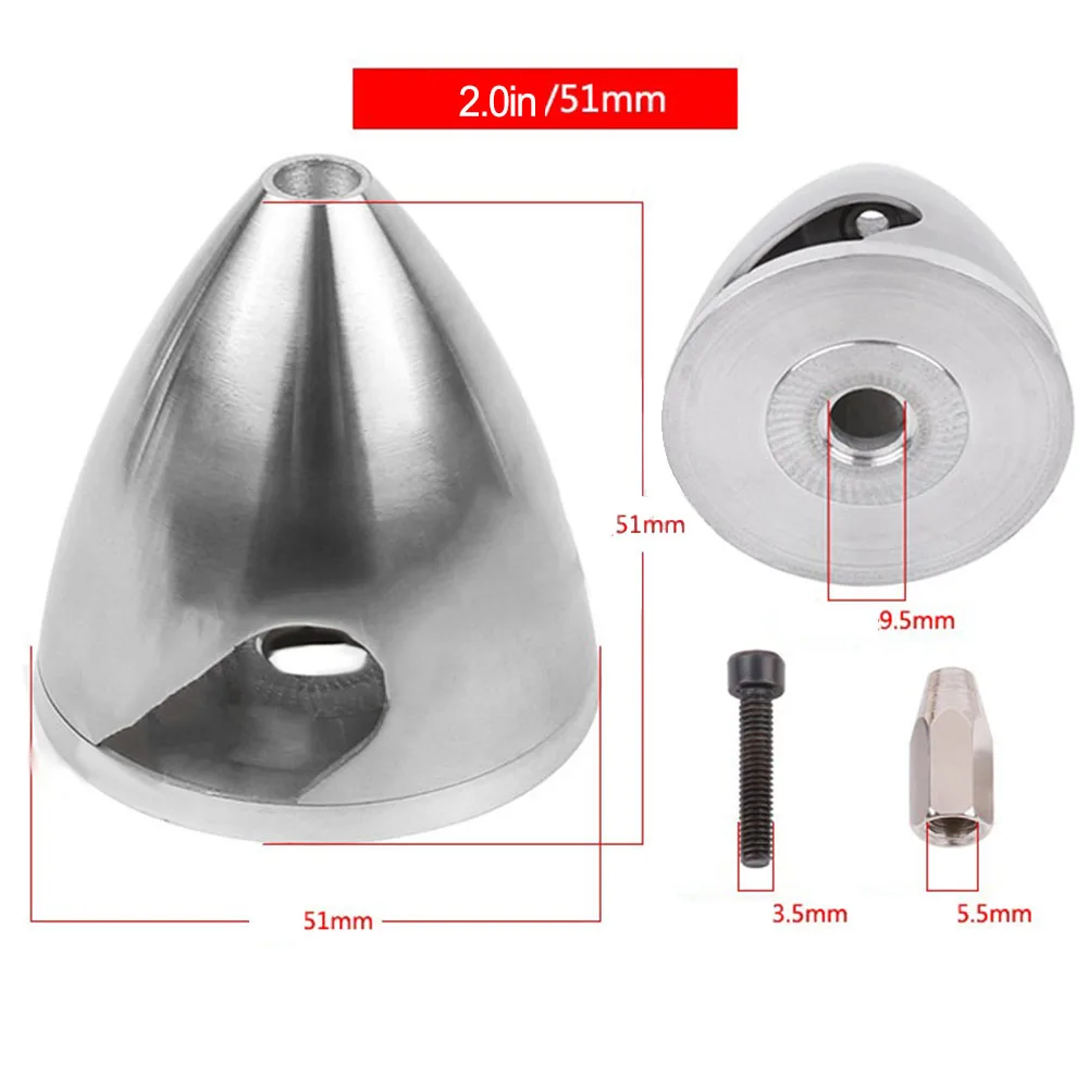 RC Plane Spinner RC Model Planes Propeller All-aluminum Alloy Easy Installation Improved Flight Performance Base Diameter 10mm