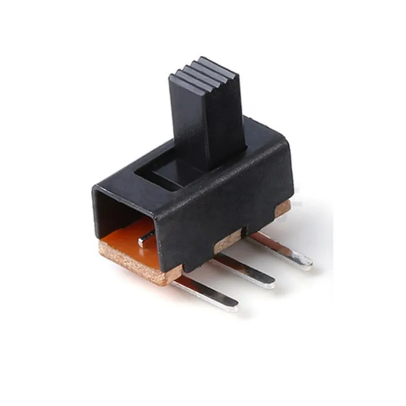 100Pcs SS12F21G3/G4/G5/G6/G7MM High Knob 3 Pin 2 Position 1P2T SPDT Right Angle Slide Switch 0.5A 50V