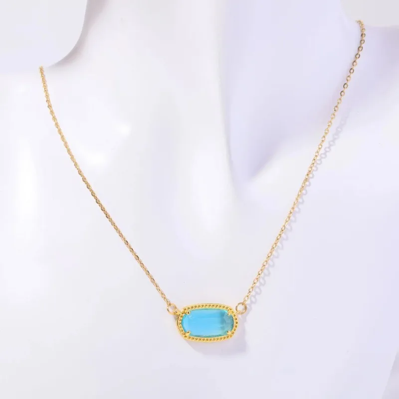 العلامة التجارية مطلية بالذهب 12 جوهرة الميلاد الزجاج كريستال قلادة فاخرة مصمم المجوهرات للنساء عيد ميلاد موضة حفل زفاف هدية #3