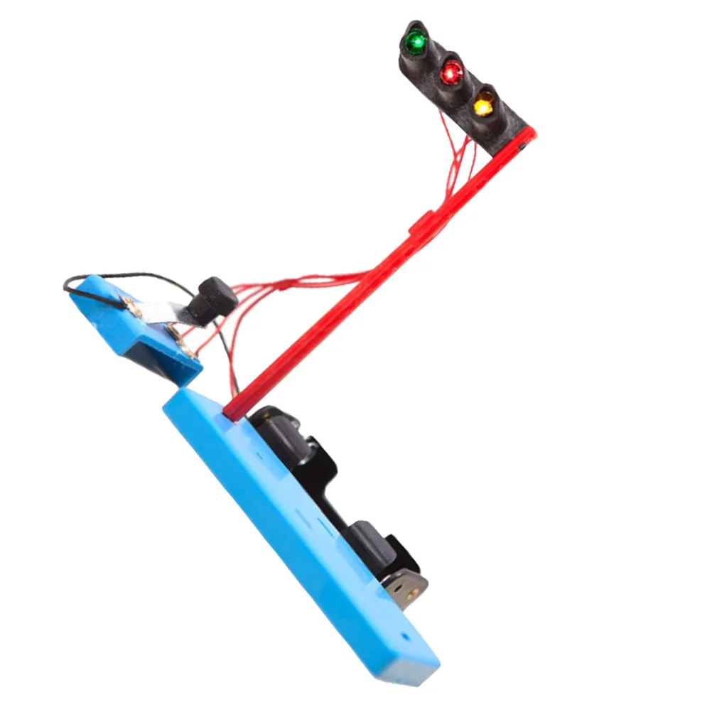 1세트 DIY 교통 신호등 키트 어린이 과학 실험 교육용 학습 도구 STEM 전기 조립 게임