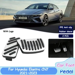Car Foot Pedals for Hyundai Elantra CN7 Avante i30 Sedan 2021 2022 2023 Brake Accelerator Rest Pedal Pads No Drilling Acessories
