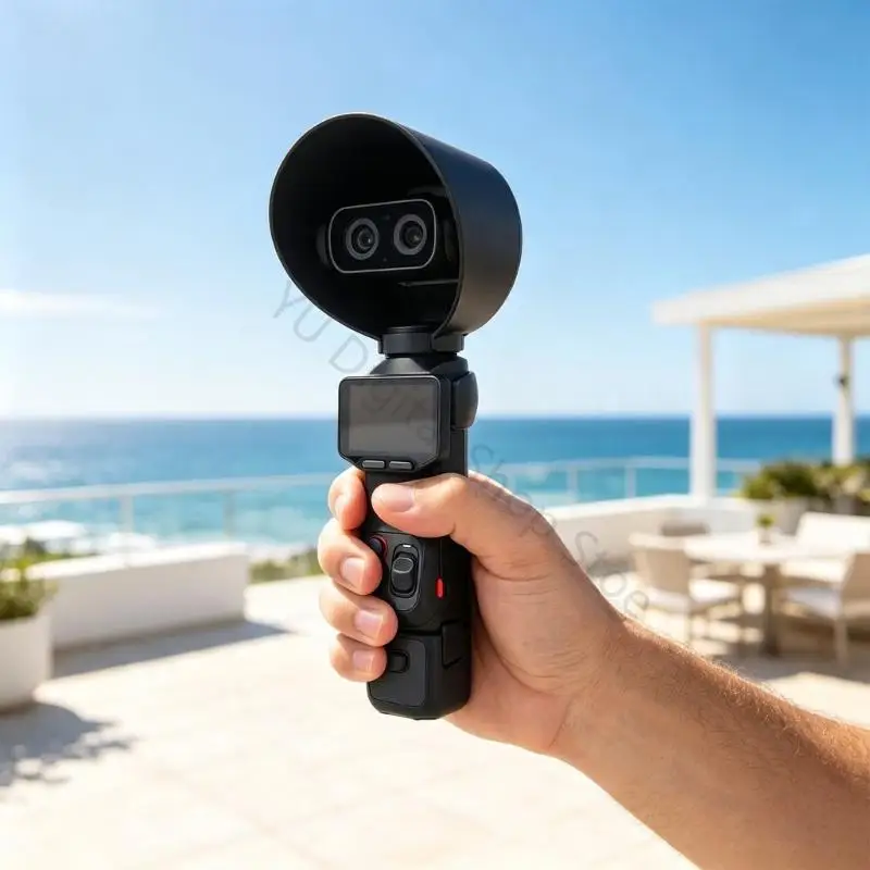 96BA Plastic Camera Lens Shade Accessory for Daily Travel Use, Rounded Light Control Cover for Outdoor Recording and Simple