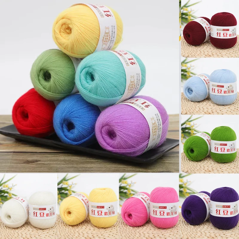 

50g Cashmere Cashmere Mink Wool Hand Knitted Alpaca Crochet Yarn Soft Warm For Scarf Knitting Baby Knit Sweater