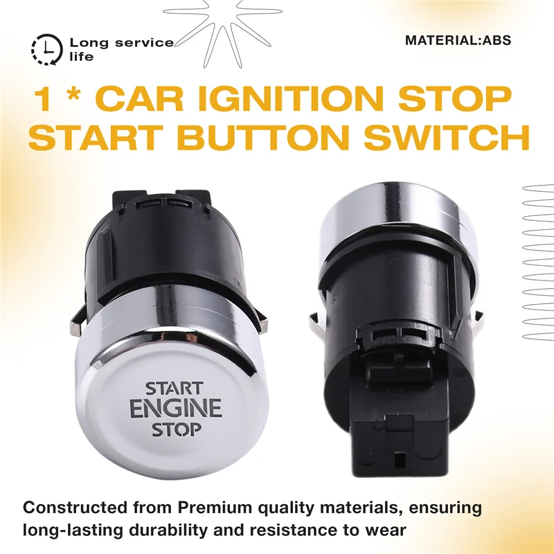 زر واحد بدء التبديل 5NG959839A سيارة الإشعال وقف بدء زر التبديل محرك بدء التبديل لشركة فولكس فاجن تيجوان 2016-2024