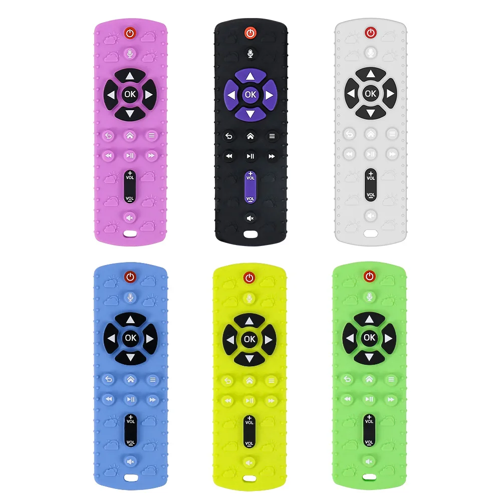 40 Styles Silicone Simulation TV Remote Control Shape Soothing Toy Baby Food Grade Teaser Stick Children's Sensory Education Toy view 4