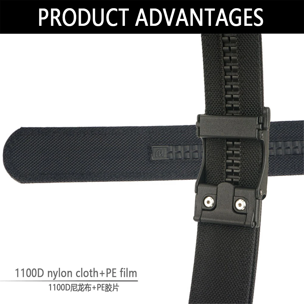 XUHU New Men\'s Military Tactical Belt Tight Sturdy Nylon Heavy Duty Hard Belt for Male Outdoor Casual Belt Automatic Waistband