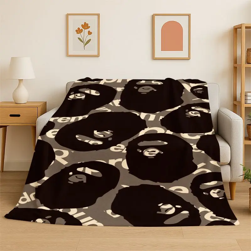 3D-плед B-Bape с камуфляжным принтом, мягкий плюшевый плед из фланели для гостиной, спальни, кровати, дивана, пикника, офиса, подарок