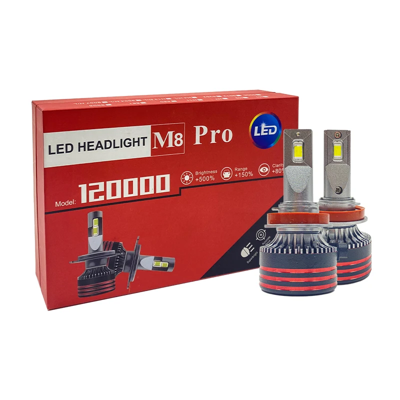 

M8 Pro New 140W 10000LM LED Auto Headlight Bulbs Coopper Tubes 12V 24V H7 Headlight Bulb Canbus Bombillos Led H4 H11 9005 9006