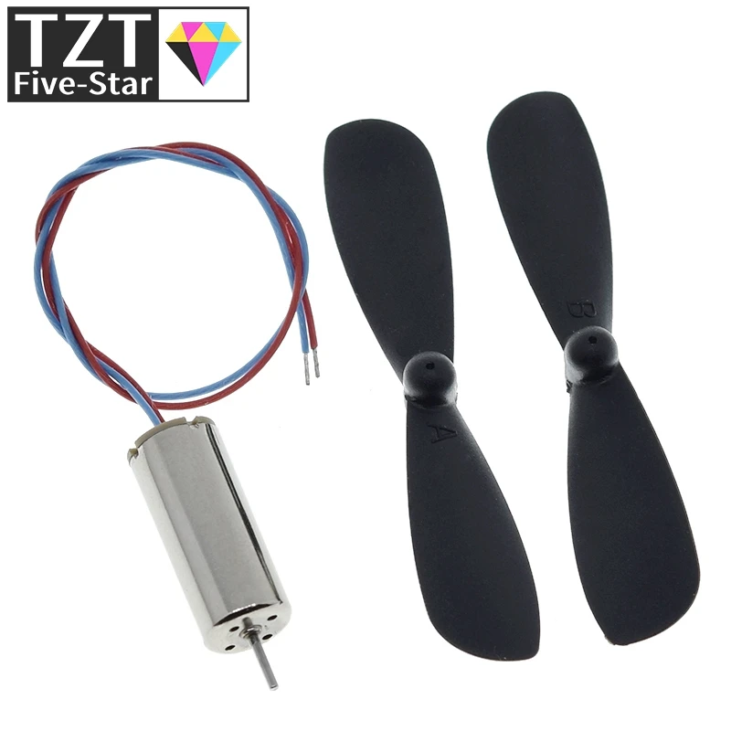 1set=2pcs DC3.7-4.2V 716 7*16MM Micro DIY Helicopter Coreless DC Motor With Propeller Great Torque High Speed Motor