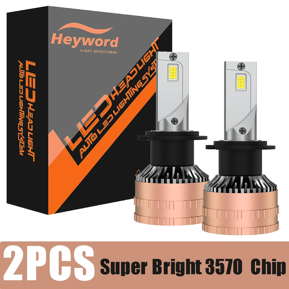 

Heyword 2pcs H1 H3 H4 H7 LED H8 H11 9005 HB3 9006 HB4 9012 Hir2 Led Headlight Bulb Light Automobile Kit H7 Turbo Car Fog Lamp