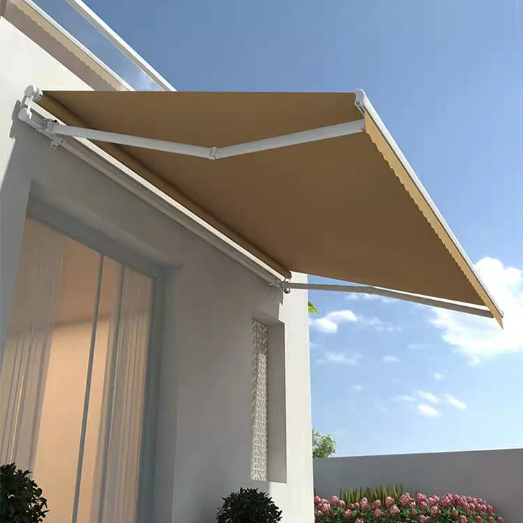 

Manual Retractable Aluminum Shop Awning Acrylic/Polyester Sail UV Protection Rain Snow Resistance Durable-NJIE