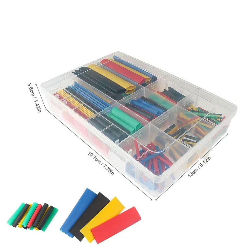 280-560PCS Heat Shrink Tubing 2:1 Thermoresistant Tube Heat Shrinkable for Cables Shrink Wrapping DIY Insulation Sleeving Kit