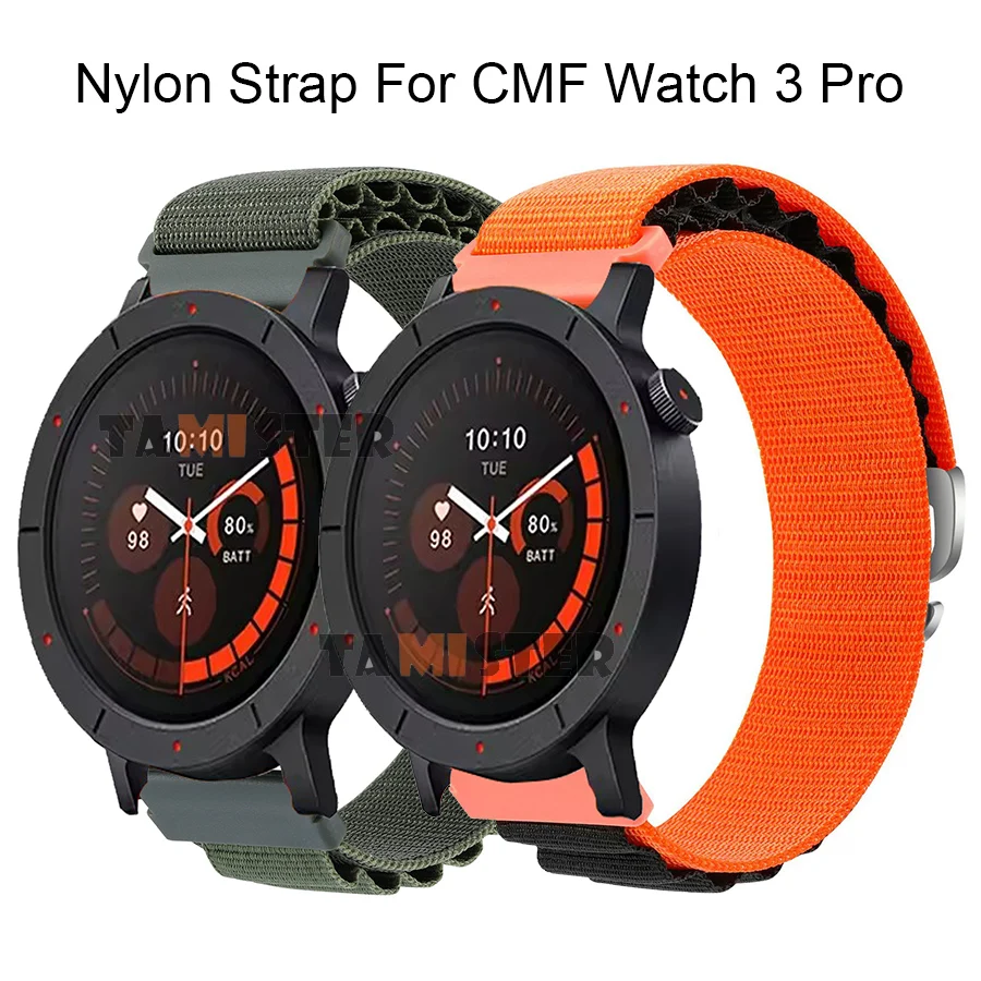 Nylon Loop Strap For CMF Watch 3 Pro Smart Watch Band 22mm Replaced Wristband For CMF by Nothing Watch 3 Pro Bracelet Accessory