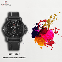 NAVIFORCE NF9099 Hot Sale Sport Men's Watches Top Brand Luxury Waterproof Leather Quartz Male Wristwatch 9099 Relogio Masculino