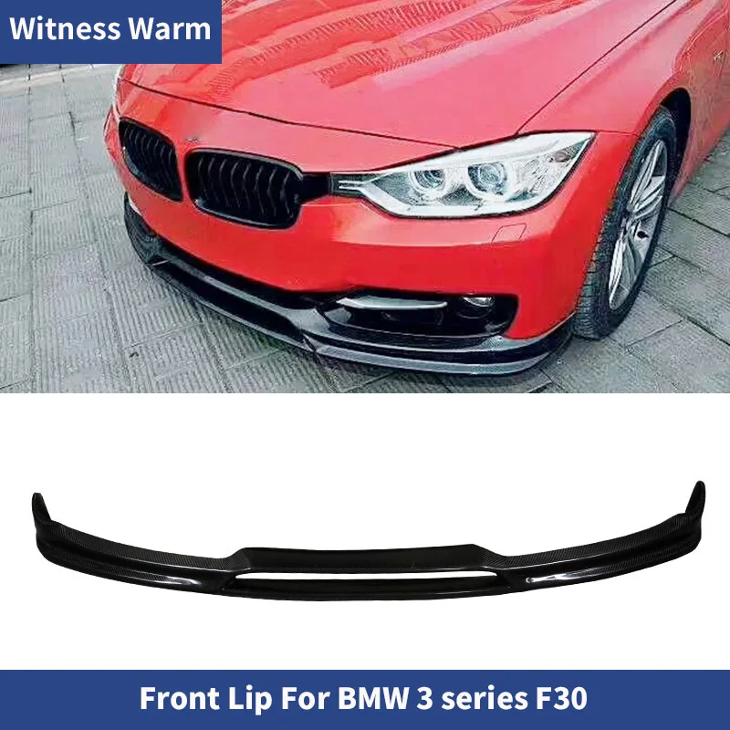 for Bmw 3 Series F30 Front Bumper Lip Spoiler Apron Head Chin Splitters 2012 - 2018 Standard Bumper Carbon Fiber / Frp