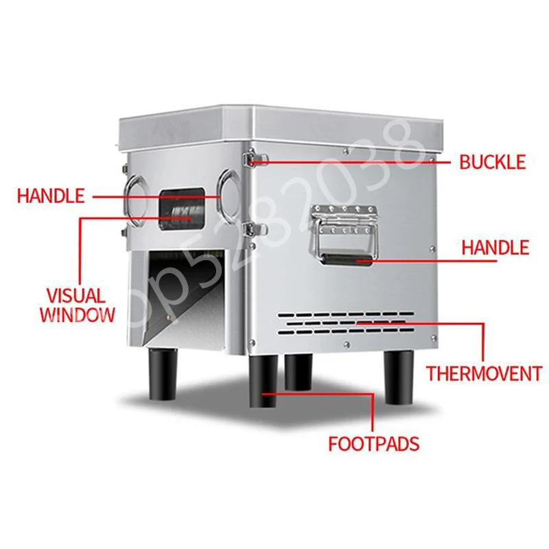 ماكينة تقطيع اللحوم الكهربائية المهنية الفولاذ المقاوم للصدأ قطاعة اللحوم الصناعية 220 فولت 110 فولت سطح المكتب قطاعة اللحوم