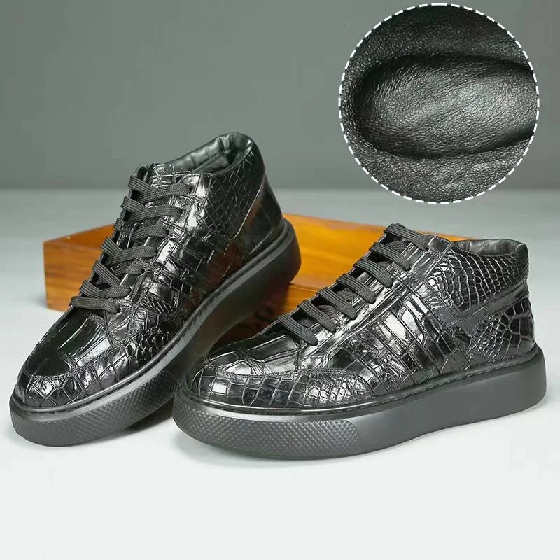 BATMO 2024 new arrival Crocodile skin causal shoes men,male Genuine leather sneakers pdd317