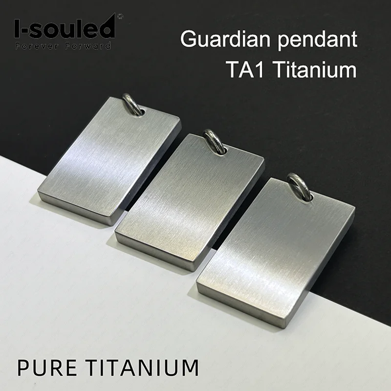 

Brushed Titanium Guardian Pendant Unisex Gift Necklace