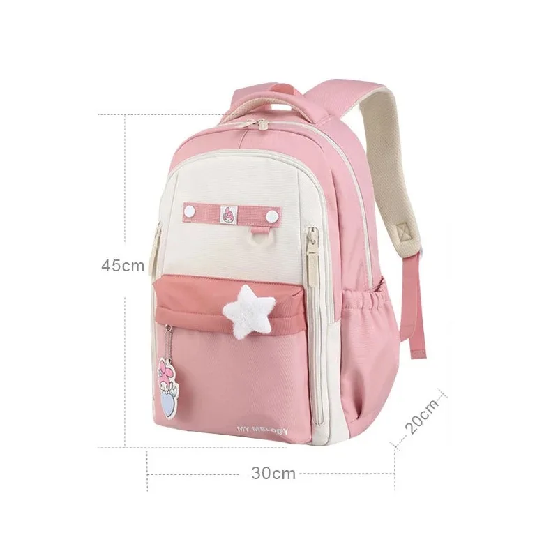 Sanrioed Anime Kuromi My Melody Cinnamoroll Pochacco Large Capacity Backpack Cute Schoolbag Cartoon Student Shoulder Bag Gift