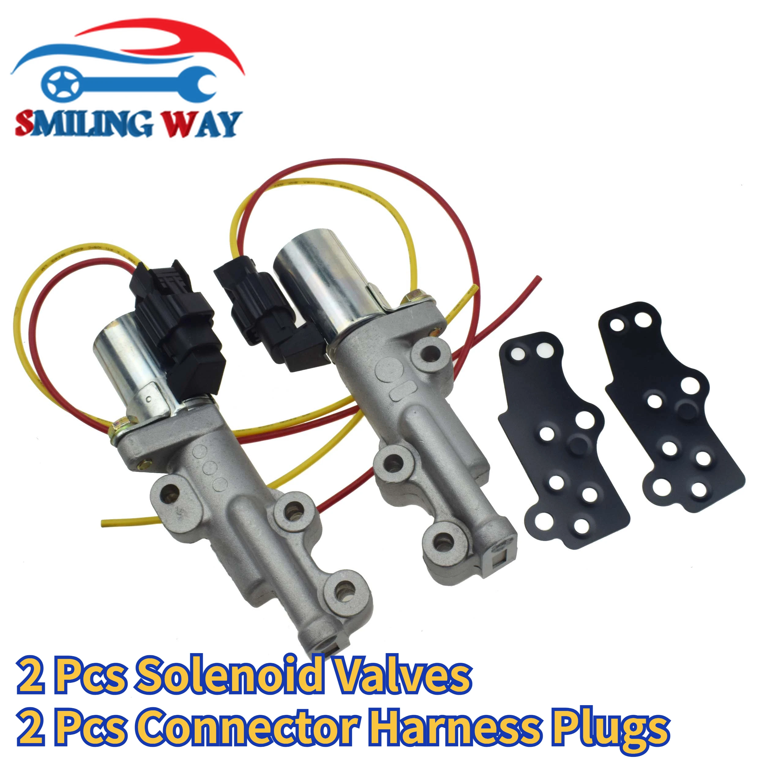 4Pcs For Nissan Infiniti Quest Pathfinder 350Z Altima Frontier Variable Valve Timing VVT Control Solenoid Left Right & Connector