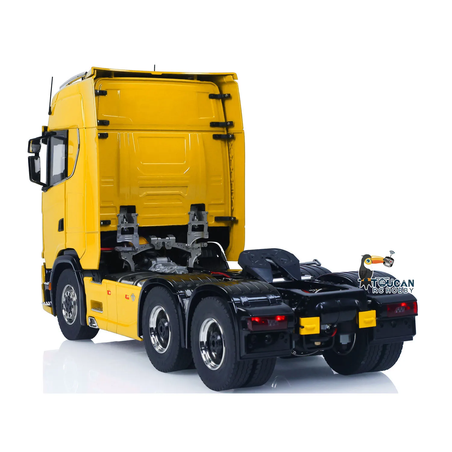 

RC Tractor Truck 6X6 770S 1/14 Liftable Rear Axle Wheel Hub Reduction Differential Locks Hobbywing ESC Flysky ST8 Light System