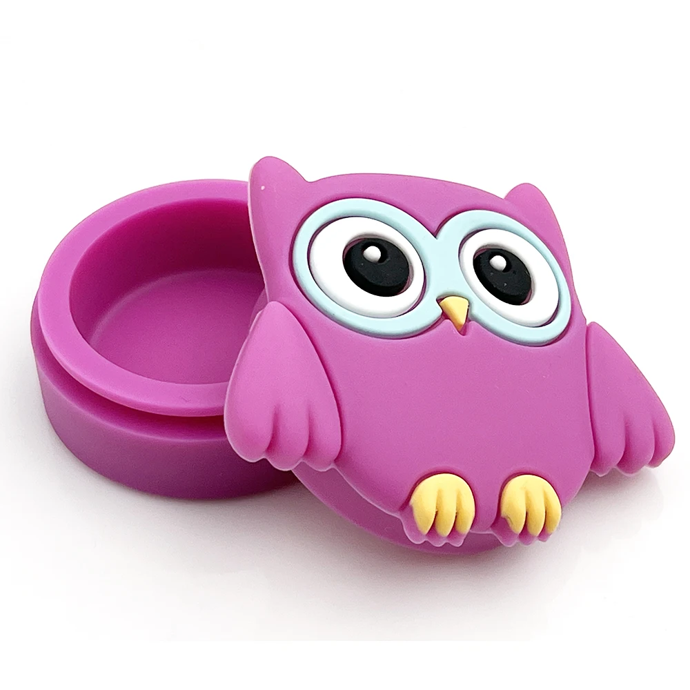 Silicone Wax Jar Owl Style 11ML Nonstick Silicone Container Non-stick Oil Herb Storage Box