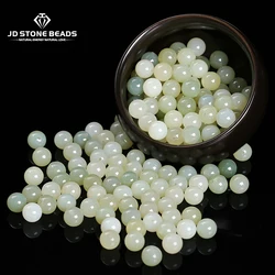 5 Pcs/lot Natural Stone Hetian Jade With Single Hole Half Hole 6 8mm Pick Size Bead For Jewelry Making Diy Earrings Accessory