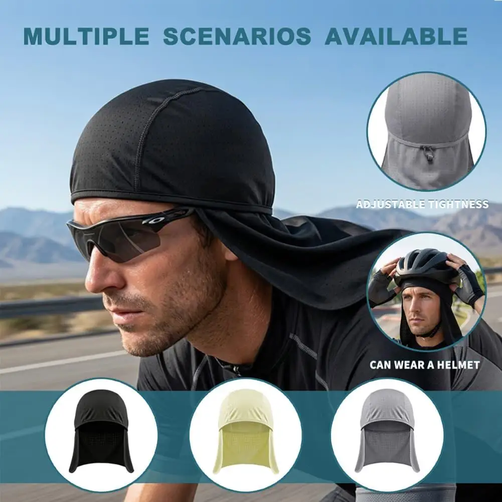 Outdoor Sun Hat for Men Women Sun Protection Neck Flap Breathable Quick Dry Cap for Hiking Fishing Cycling Travel Sports