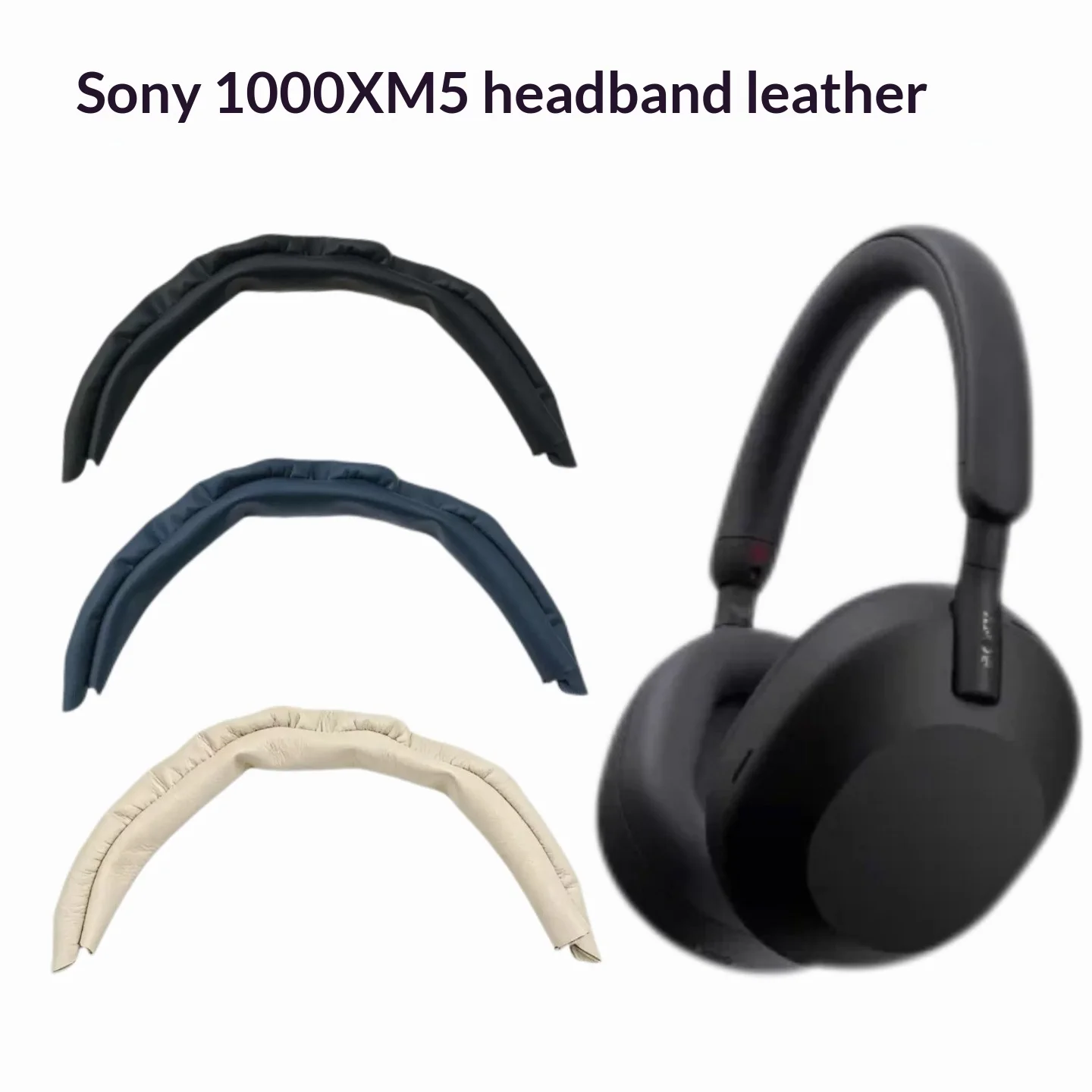 Para Sony WH-1000XM5: Almohadillas de malla, almohadillas de cuero proteico, almohadillas de gel de piel de oveja, funda para diadema.